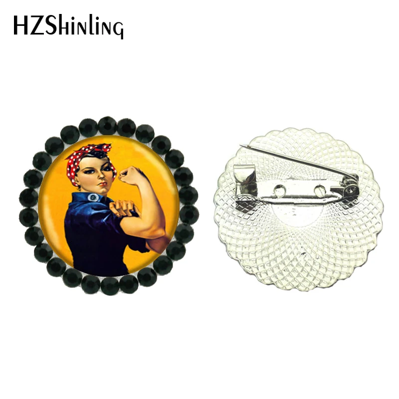 

Rosie the Riveter Brooch We Can Do It! Heroine Brooch Gift For Girl friend Rosie Vintage Brooches Pin for woman
