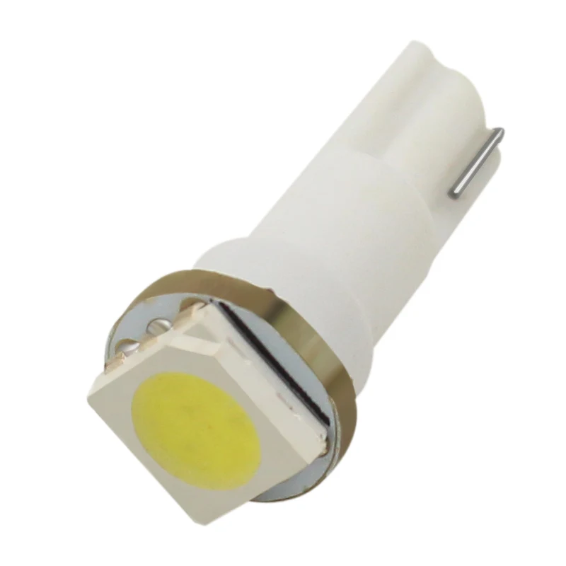 10 шт. T5 W3W 5050 SMD СВЕТОДИОДНЫЙ Автомобильный клиновидный боковой лампочка T5 приборная панель, индикаторный светильник, автомобильная панель приборов, 7 цветов