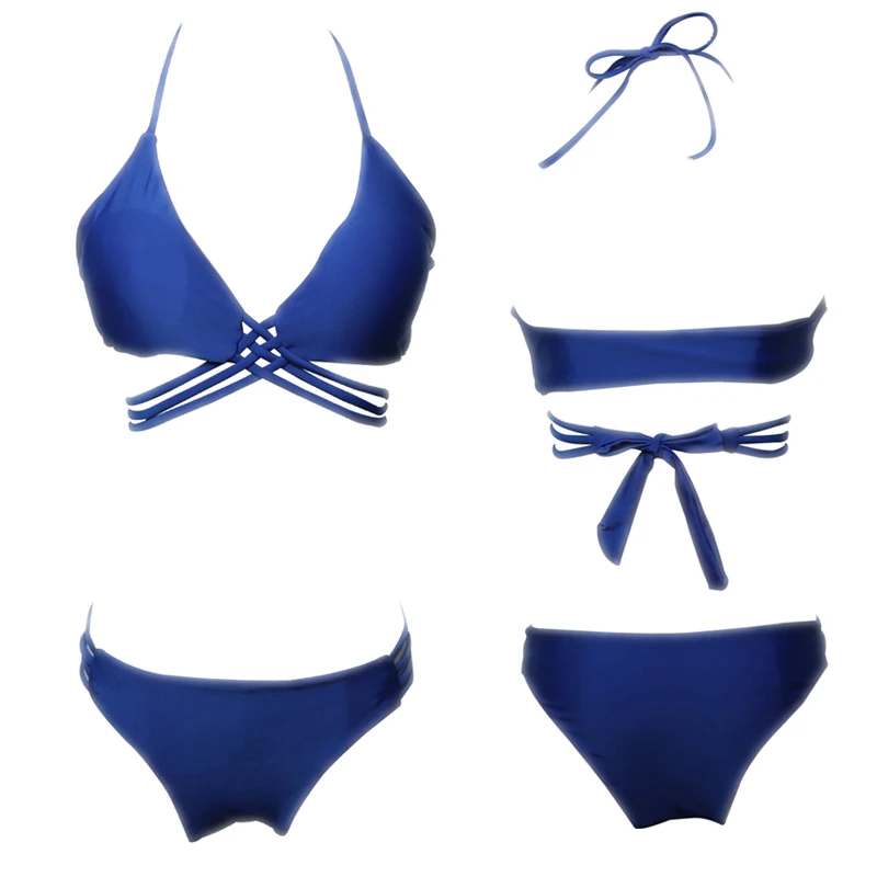 

Sexy Swimsuit Low Waist Bikini Women 2 Piece Set Sexy Bikini Womens Solid Bandages Bathing Suit Split Swimsuit Swimwear Camping