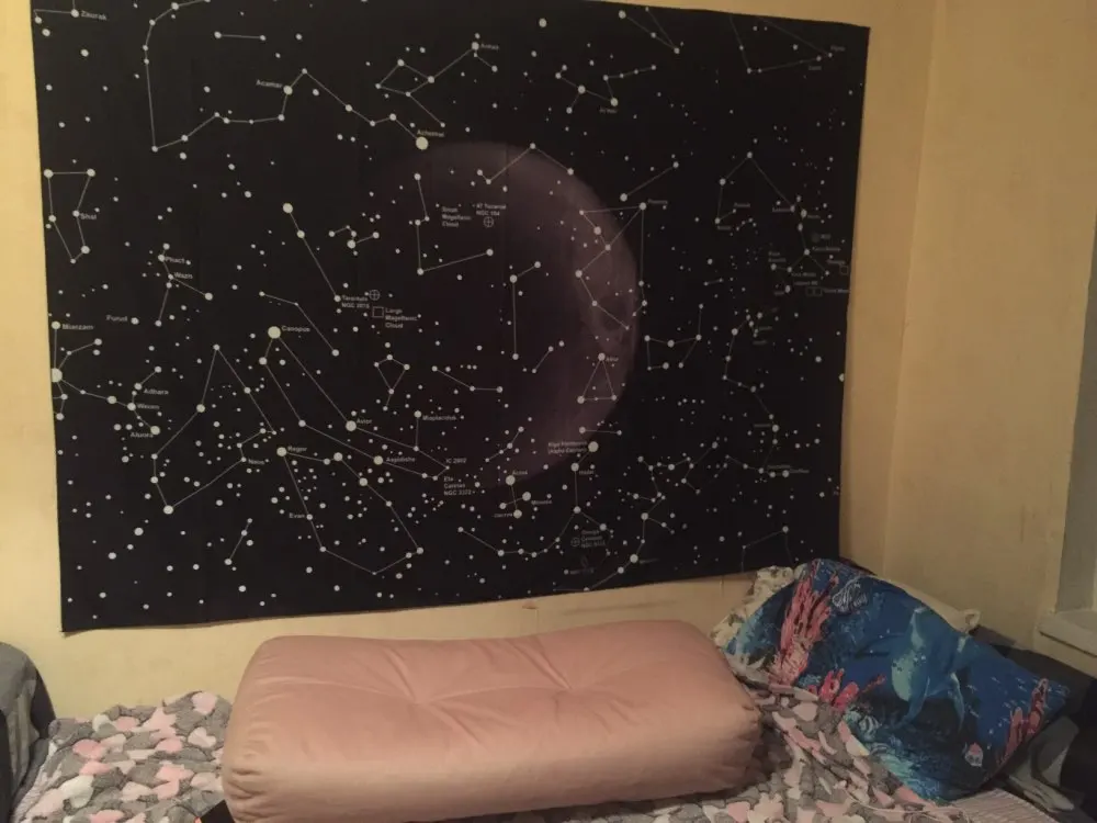 Enipate Psychedelic Constellation Galaxy Space Pattern Tapestry Wall Hanging Light-weight Polyester
