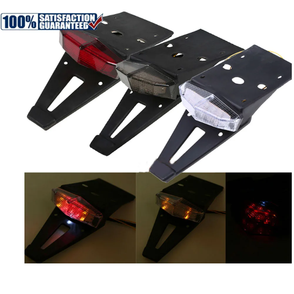 Rear Fender LED Brake Tail Light Lamp W/ Bracket for Off road