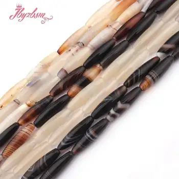 

6x25mm Smooth Oval Agates Beads Natural Stone Beads For DIY Necklace Bracelet Earring Pandant Jewelry Making 15" Free Shipping