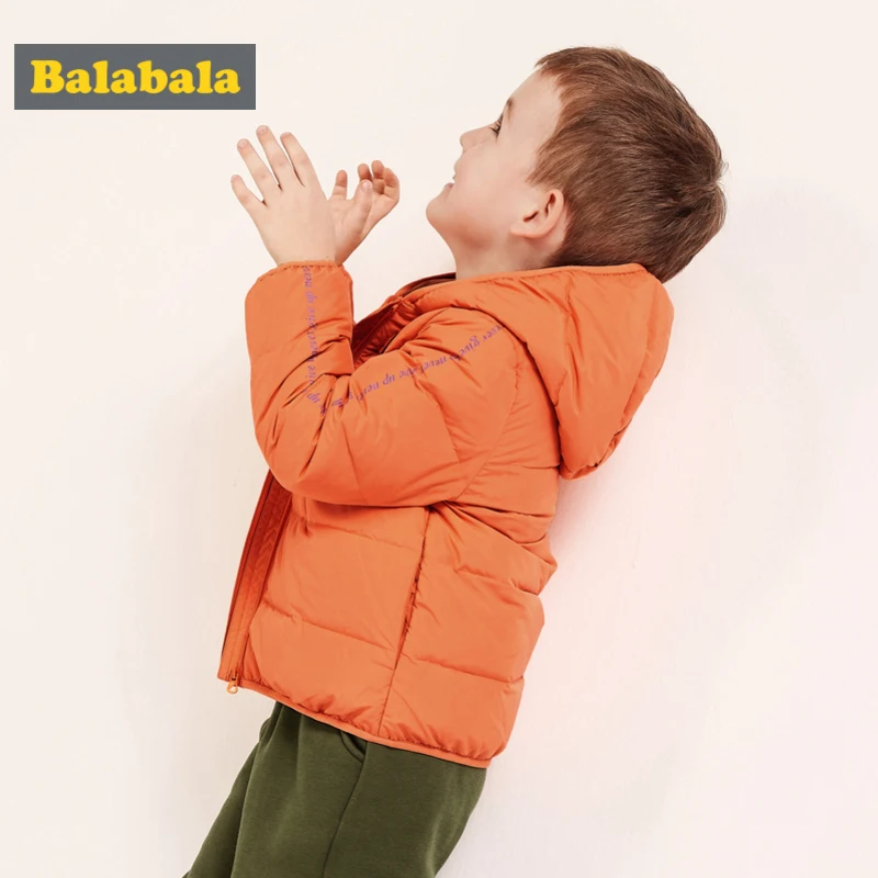 Детский легкий пуховик с капюшоном на молнии из полиэстера|Пуховики и парки| |