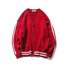 Модный повседневный мужской кардиган с длинными рукавами, свитер свободного кроя для мальчиков, Свитера, зимняя модная мужская Трикотажная Одежда для влюбленных