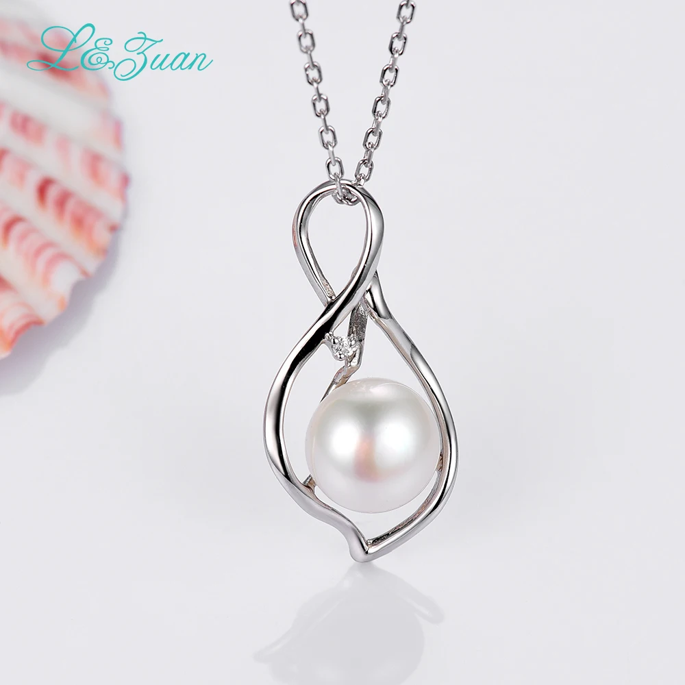 Женский кулон из серебра 925 пробы с натуральным пресноводным жемчугом|necklace silver