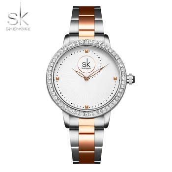 

Shengke Luxury Ladies Watch Rosegold Bracelet Watch Gift For Girl Fashion Women Watches Japanese Quartz Reloj Mujer Montre Femme
