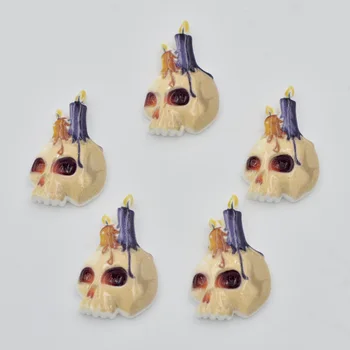 

20pcs 29mm Resin Hand Painting Christmas Skull Flatback Stone Child Scrapbook Crafts F194
