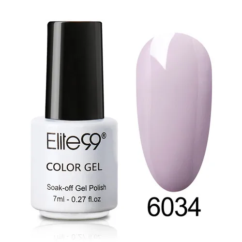 Elite99, белый флакон, 7 мл, одношаговый Гель-лак для ногтей, дизайн ногтей, УФ светодиодный лак, отмачиваемый, Гель-лак для наращивания ногтей - Цвет: 6034