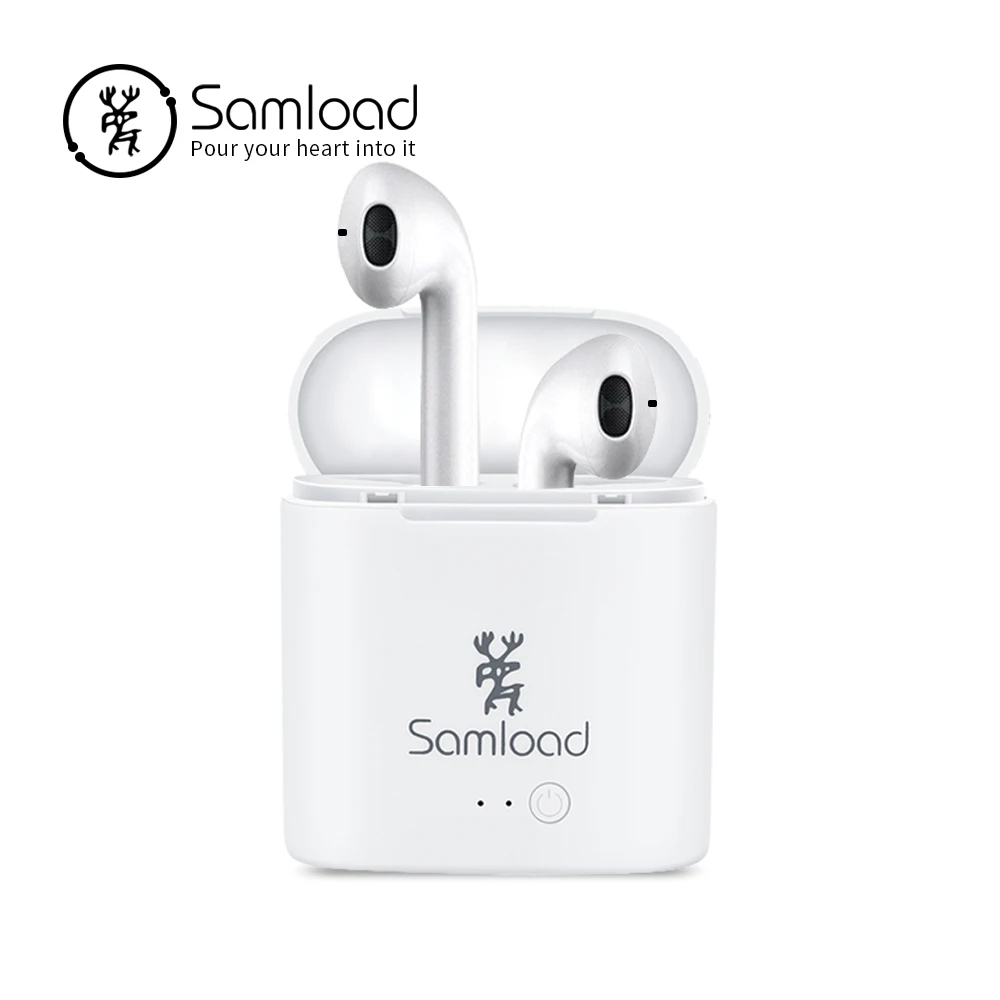 

Samload Bluetooth Wireless Earphones SweatProof Air Headphone With Charging Box Sport Pods Earbud For Apple iPhone 6 7s 8 Xiaomi