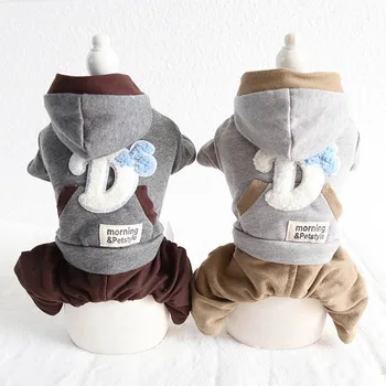 

Cute letter Dog Cat Pet Jumpsuits Clothing For Pet Warm Fleece Dog Puppy SnowSuit Hoodie Vest Chihuahua Pitbull Dog Clothes
