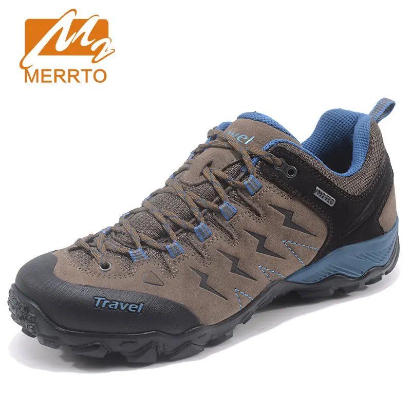 

MERRTO New Trend Autumn Winter Hiking Shoes Breathable Outdoor Waterproof Hunting Antiskid Tourism Sneakers Genuine Leather Shoe