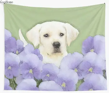 

Labrador Retriever Puppy Wall Tapestry Cover Beach Towel Throw Blanket Picnic Yoga Mat Home Decoration