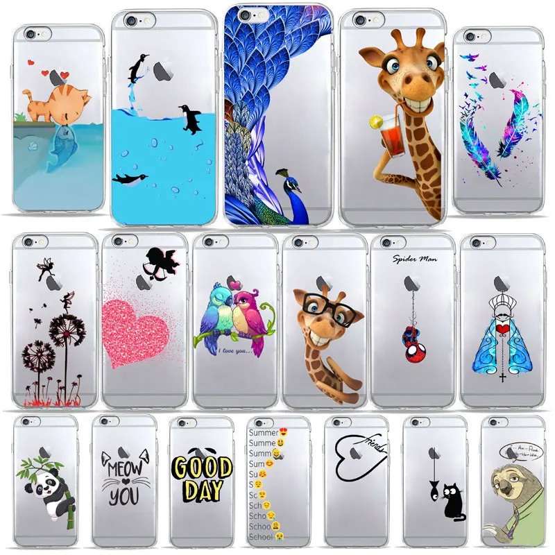 Summer Cute giraffe Gifts Cat deer Animal Patterned Phone Case for iPhone 7 4s SE 5 5S 6 6S 7 8 Plus X XS MAX XR Soft TPU Cover Summer Cute giraffe Gifts Cat deer Animal Patterned Phone Case for iPhone 7 4s SE 5 5S 6 6S 7 8 Plus X XS MAX XR Soft TPU Cover