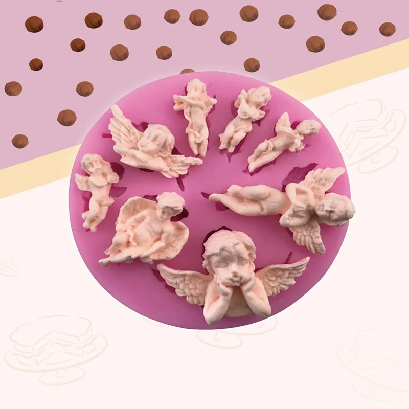 

Angel Baby Silicone Mold Gumpaste Chocolate Fimo Clay Candy Molds Fondant Cake Decorating Tools DIY Cupcake Baking Moulds