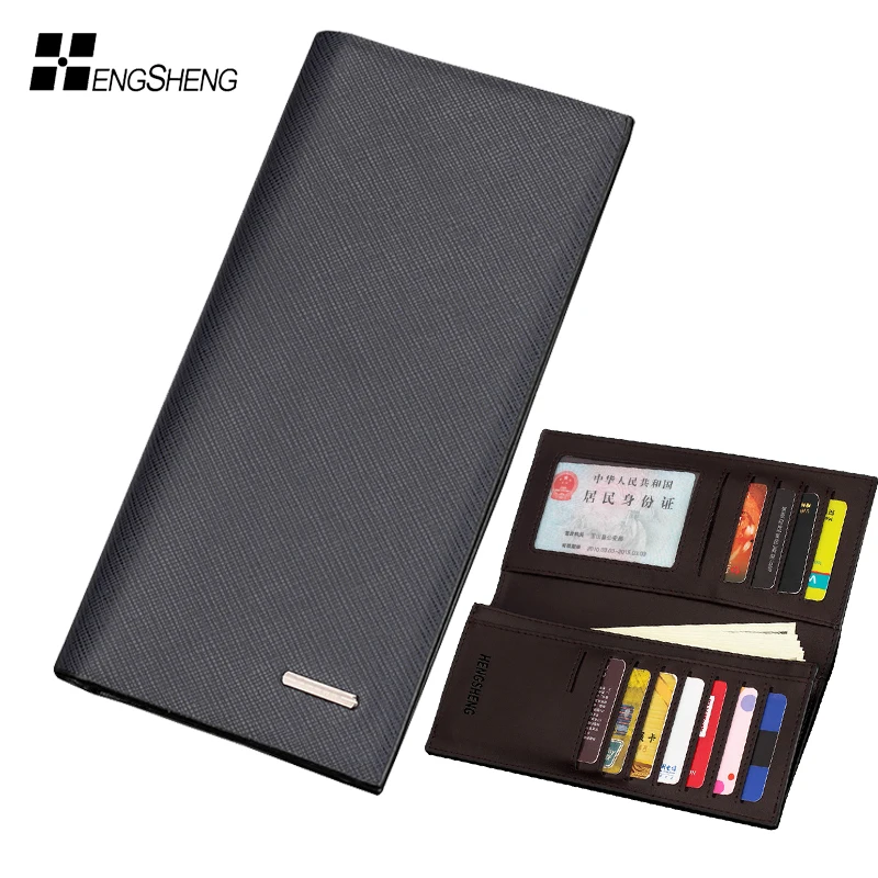 

Free shipping Hot sales top grade brand business men wallet long section split leather man purse Ultrathin Wallet Casual Handbag
