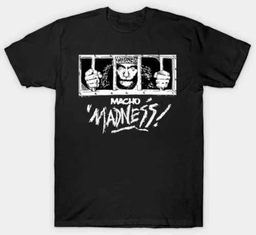 رجل مفتول العضلات راندي سافاج المحملة قميص المصارعة أسطورة النظارات الشمسية الرجعية Wwf بارد عارضة فخر T قميص الرجال للجنسين الأزياء