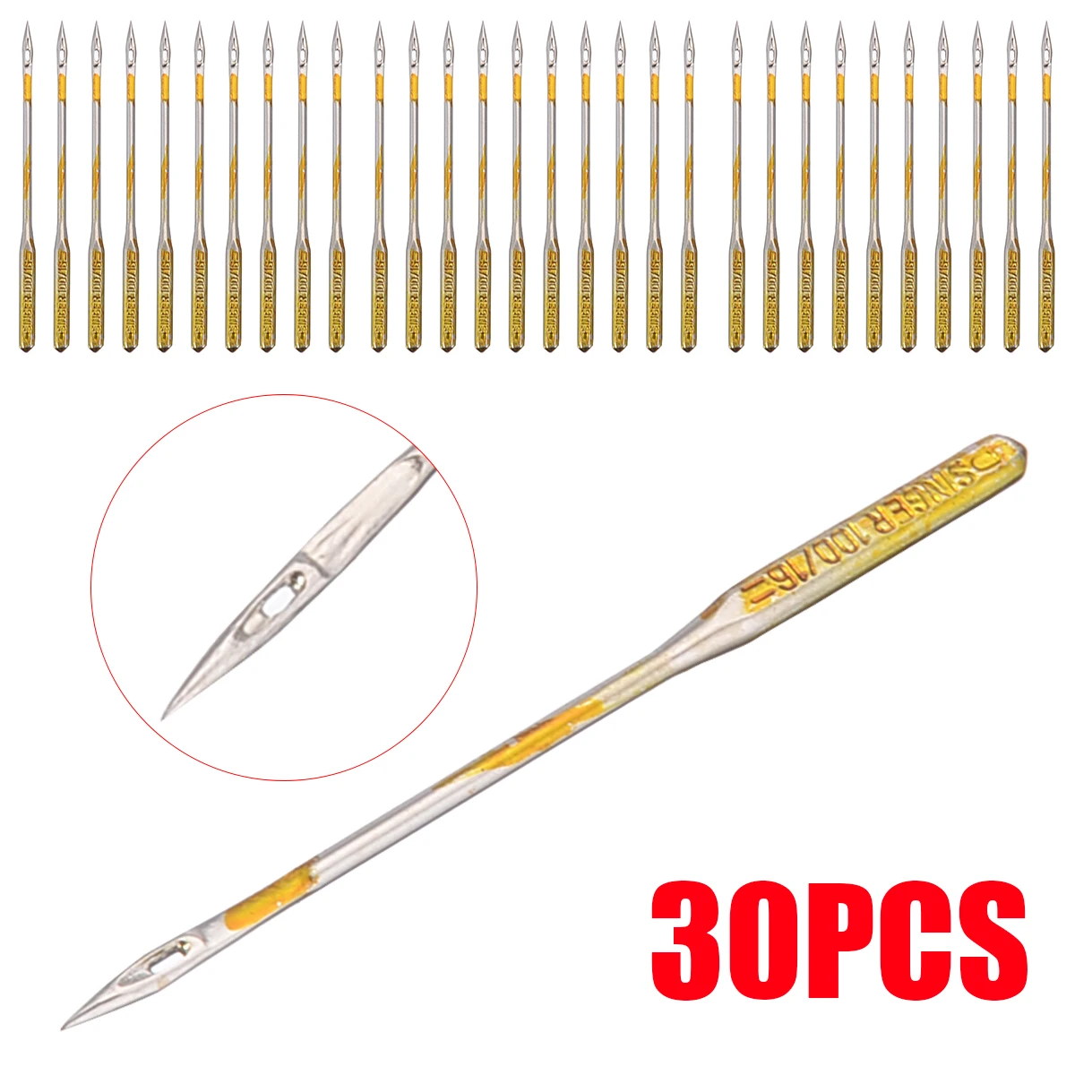 

30pcs/Lot Domestic Sewing Machine Needles 3 sizes 14/16/18 Universal Needle Household Stitching Accessories For Singer Janome