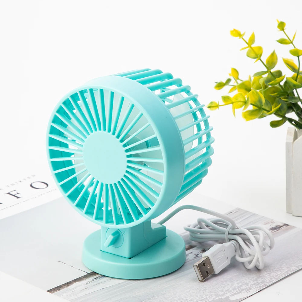 

Mini USB Desk Fan Portable Ultra-quiet Creative Electric Fans Silent Desktop With Double Side Blades Home office
