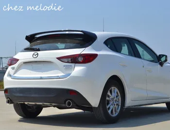 

Real Carbon Fiber/primer unpainted FRP sports Car rear Roof double dual Spoiler Wing For Mazda 3 AXELA Hatchback 14-17 CX-5 CX-4