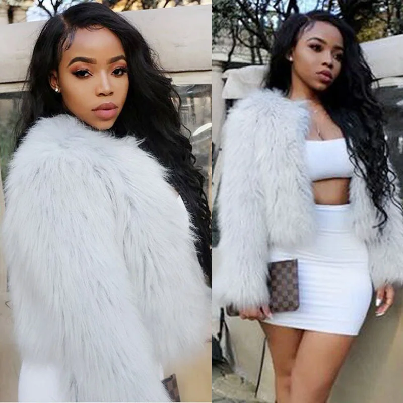 

Autumn fashion new imitation rabbit fur coat 2018 Korean version of the self-cultivation winter women coat gray faux fur Hot 3XL