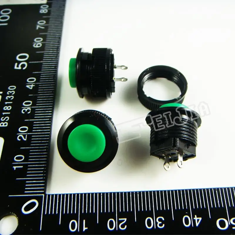 

DS-500B Button color Green 1A/250VAC OFF-ON 2Pin Non Self-locking Push Button Switch (Self reset switch) 20Pcs/lot