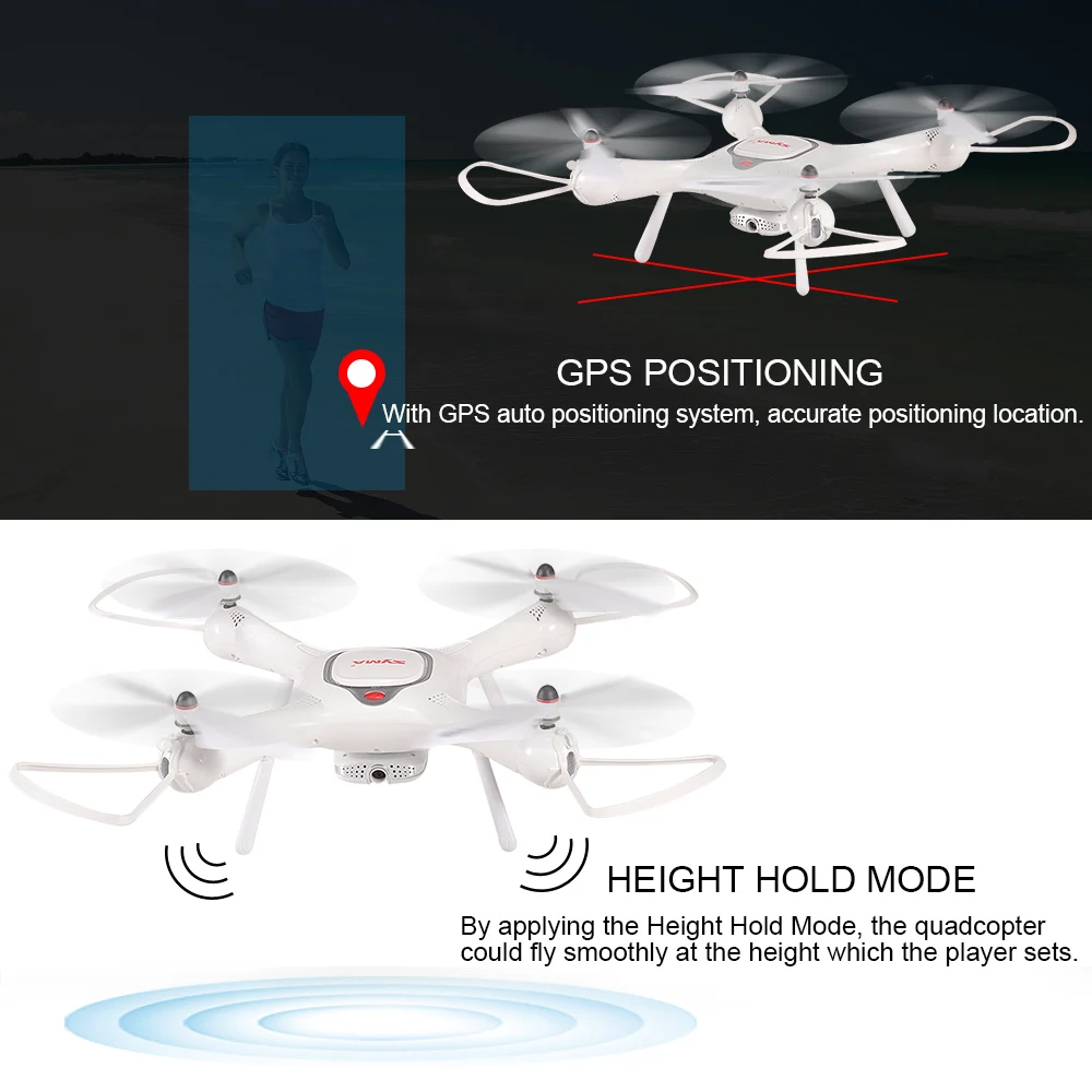 Дрон SYMA X25PRO Wifi FPV Регулируемый 720P RC Дрон с камерой Квадрокоптер RTF gps положение высота удержания Квадрокоптер RC Дрон