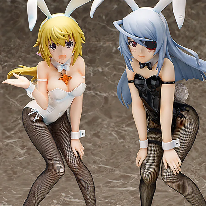 

18cm Japanese sexy anime figure Infinite Stratos Charlotte Dunois/Laura Bodewig action figure collectible model toy for boys