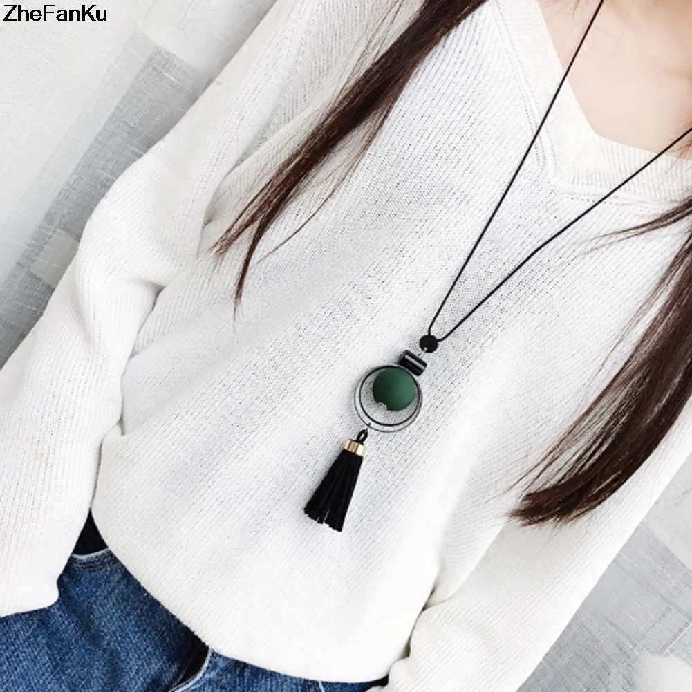 New Luxury Jewelry Chain Long Sweater Necklaces Fashion Multicolor