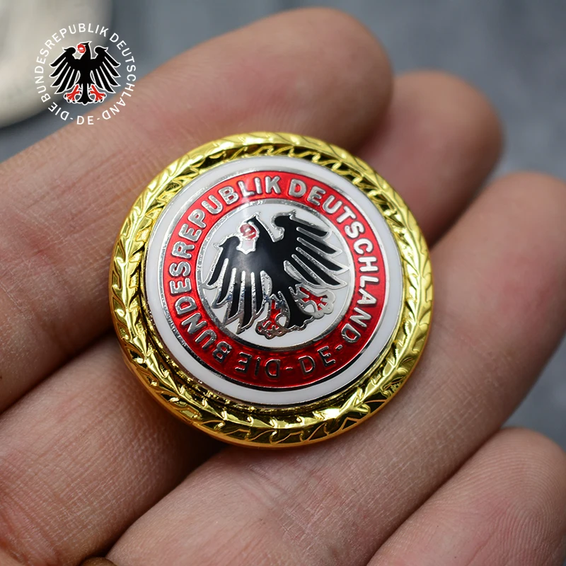 Германия Deutschland круглая медаль значок золото/серебряные броши булавка|Булавки и