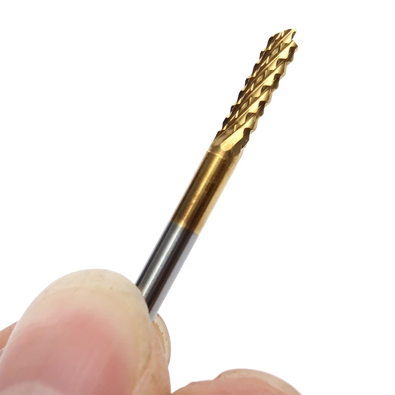 

High Quality 10pc 3mm Tungsten Steel Drill Bit Titanium Coat Carbide End Mill Engraving Bits CNC PCB Rotary Burrs Milling Cutter