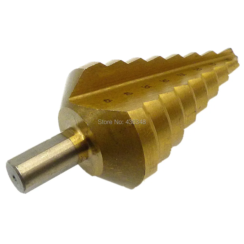 8 Step 10mm 45mm HSS Step Drill Bit Increment Drilling Reamer Triangle