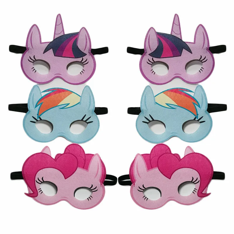10PCS/lot Funny EVA My Little Pony Cosplay Masks Birthday Party Dress