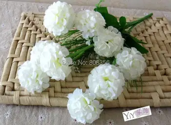 

Fake Hydrangea Flower 8Pcs 35cm/13.78" Length (9 heads/piece) Artificial Simulation Hydrangea Bunch for Wedding Flowers