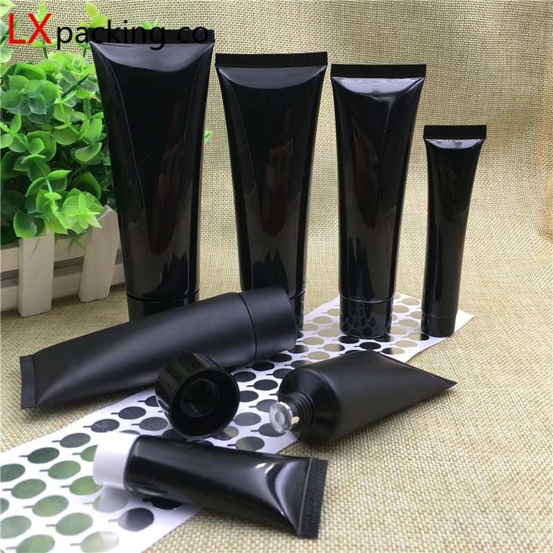 100 pcs Free Shipping 10ml 30ml 50ml 80ml 100ml Empty Black Plastic Tube Bottles Refillable Empty Cosmetic Containers packaging 100 pcs Free Shipping 10ml 30ml 50ml 80ml 100ml Empty Black Plastic Tube Bottles Refillable Empty Cosmetic Containers packaging