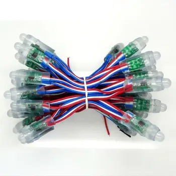 

12mm SM16703 rgb led pixel module light 5V digital led light Round Shape 50LEDs/string Waterproof IP68 modules lightbox letters