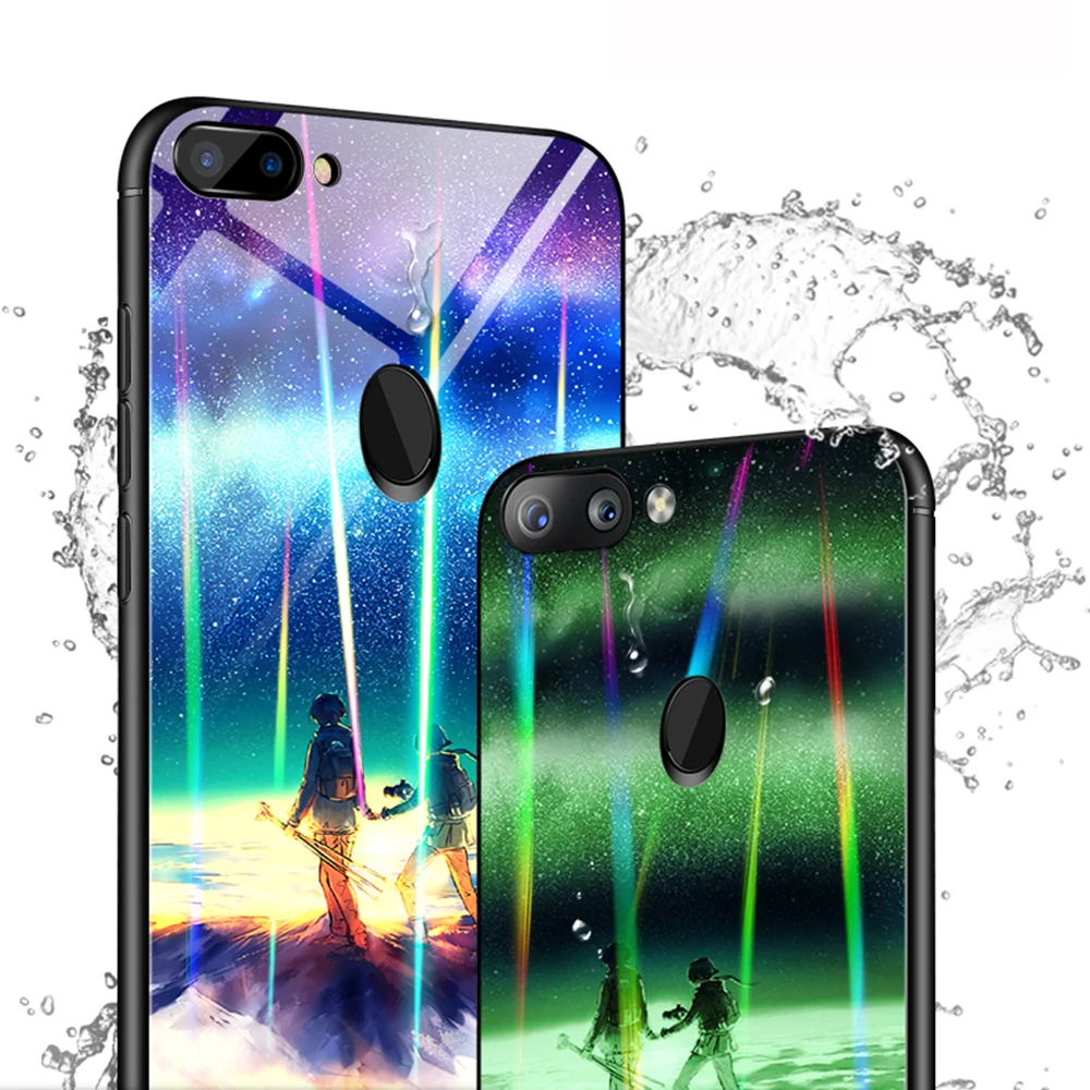 Tempered Glass Luminous Case For Xiaomi Mi 8 Lite Case on MI8 Lite Case Soft TPU Bumper Phone Cases For Xiaomi Mi 8 Lite Mi8Lite (4)