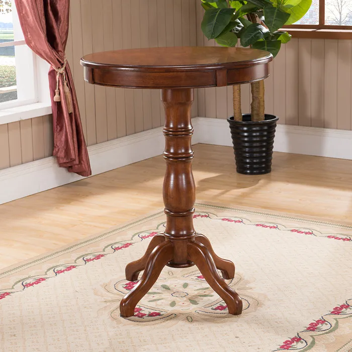 Us 4780 American Solid Wood Home Bar Table European Style Round High Bar Table In Bar Tables From Furniture On Aliexpress