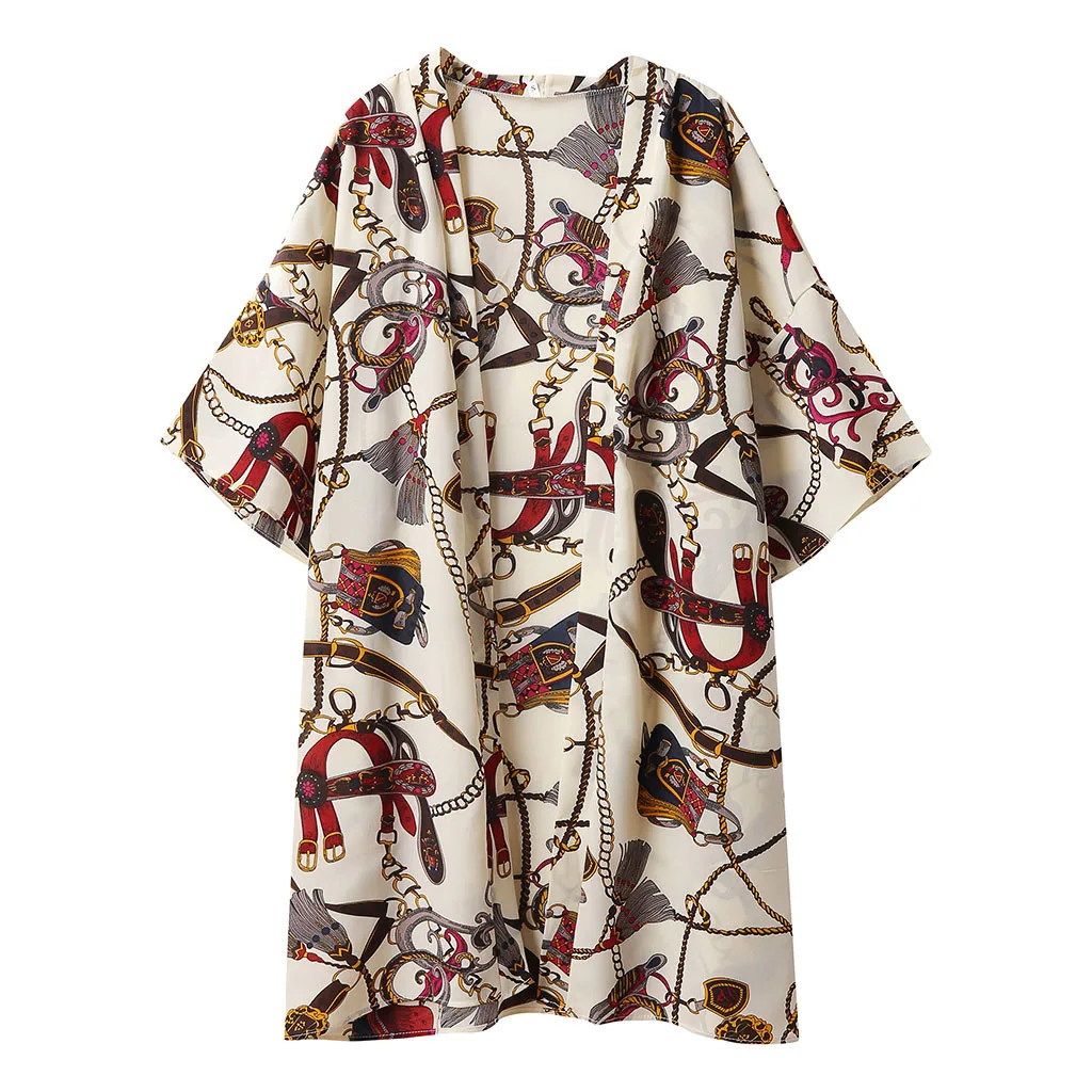 KANCOOLD модная одежда Для женщин Boho Цветочный принт пляжное платье Купальник накидка Повседневный Кардиган-пальто, теплая кофта, купальник-бикини