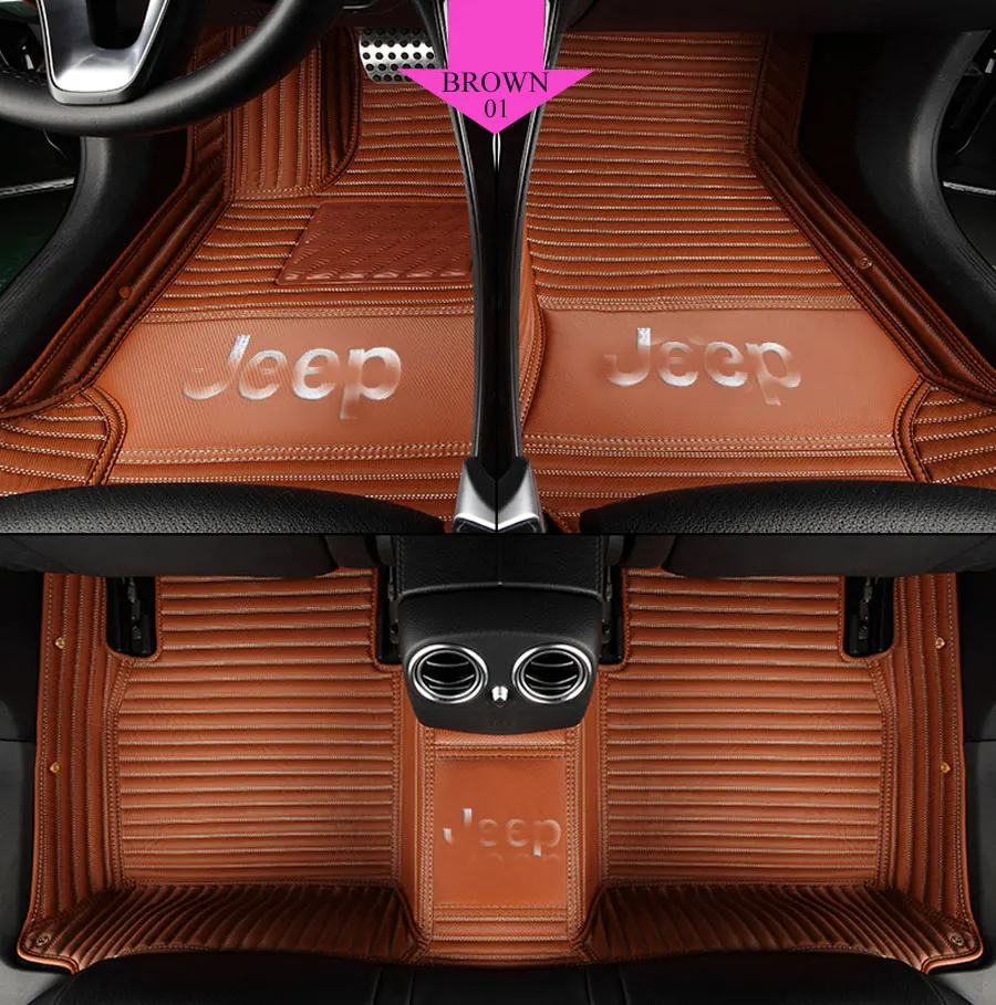 Car floor mats for Toyota logo Land Cruiser 200 Prado150/120 corolla 2007- C-HR camry 40 wish car styling liner Custom