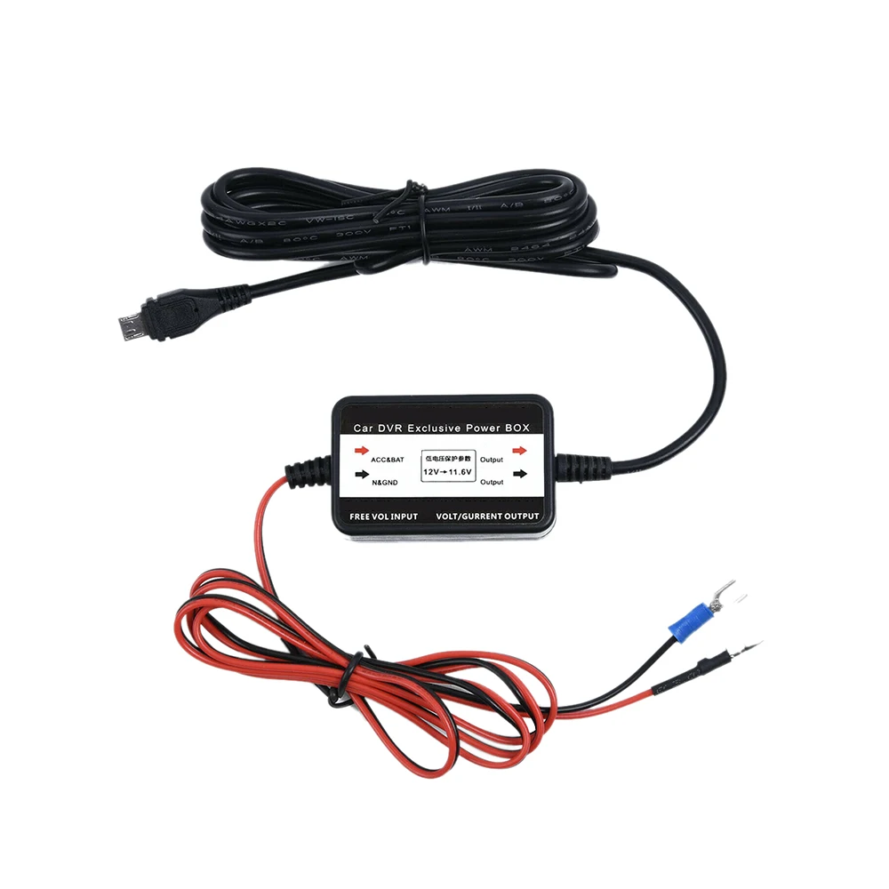 Micro Mini USB 1 комплект DC12 30V 5 в адаптер питания Шнур кабель автомобильный жесткий