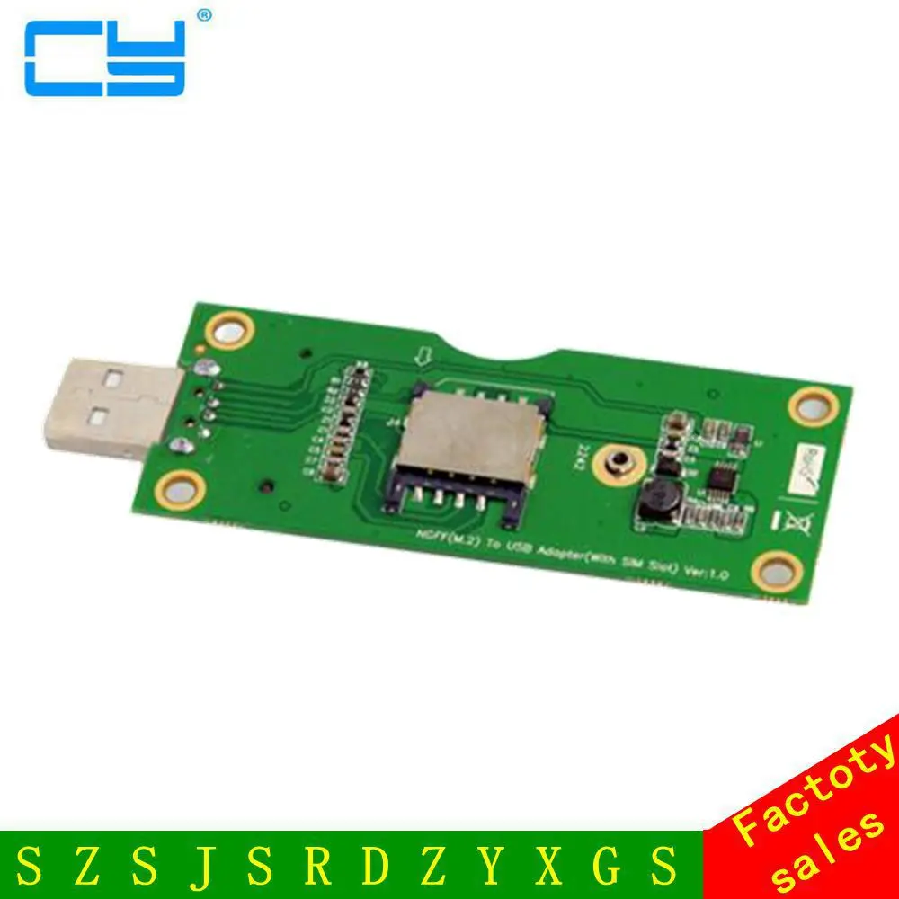 M.2 NGFF WWAN Wireless to USB Card Adapter with SIM Card Slot Module