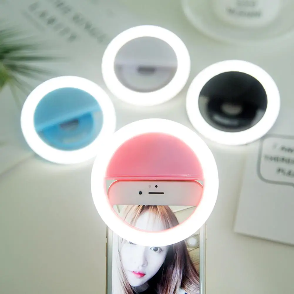 

Portable USB Charge Clip-on LED Ring Selfie Light for Cell Phone Photographic