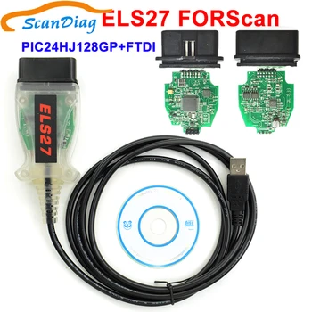 

Newest ELS27 FORScan ELS 27 Scanner Green PCB FTDI Chip+PIC24HJ128GP