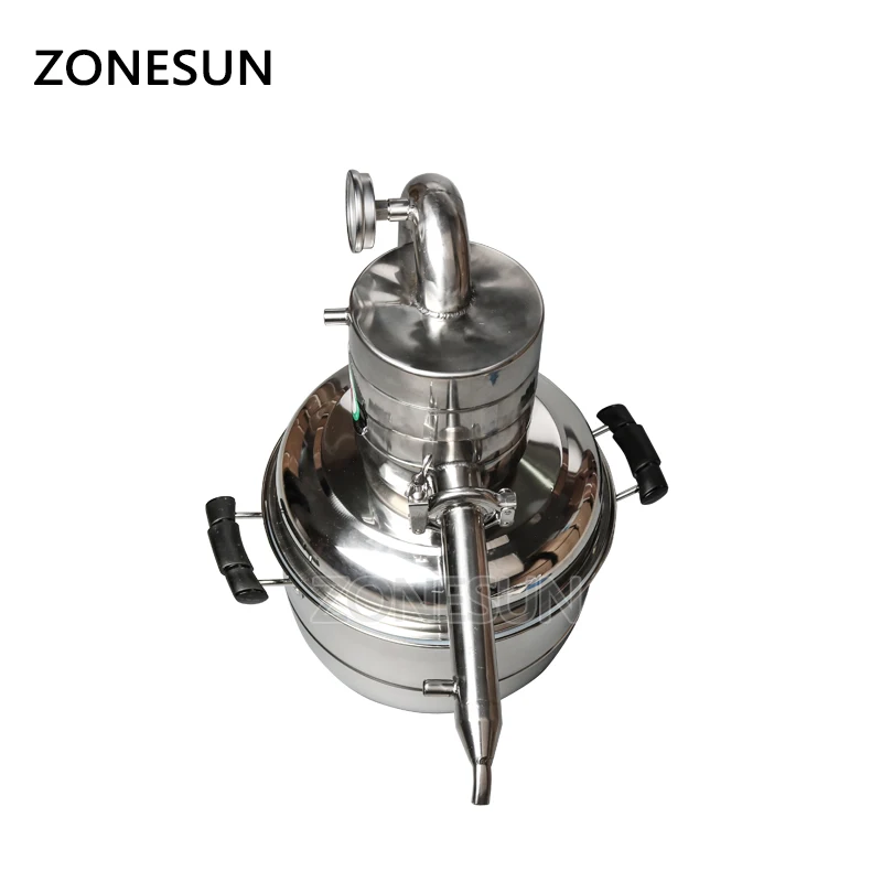 ZONESUN 10L винный дистиллятор бытовой дистиллятор эфирных масел барные наборы бытовой прибор винный котел воды ликер чайник варить алкоголь