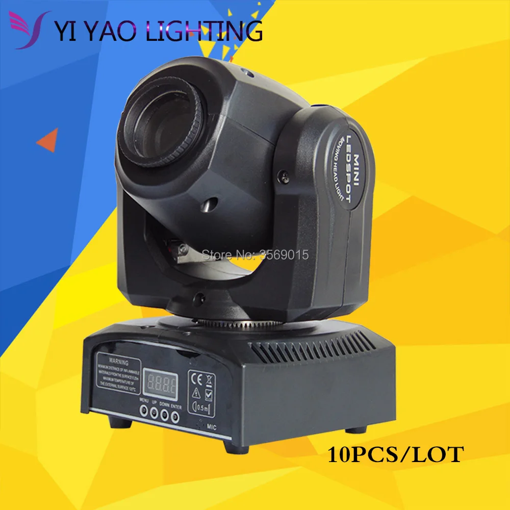 

Mini Spot DMX 512 control 30W LED With Gobos Color Plate High Brightness DMX512 10pcs/lot