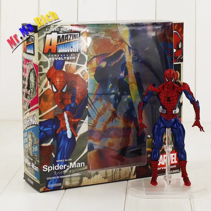 В коробке Revoltech Venom No.003 Человек паук No.002 игрушка действие|spiderman toys|action mantoys spiderman |