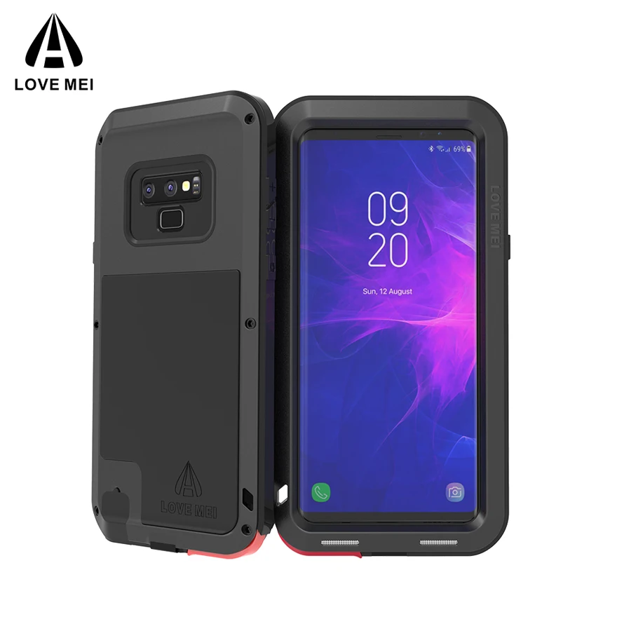 

original Love Mei Powerful Cover For Samsung Galaxy Note 9 Case Heavy Duty Protection Metal Case Note9 Fundas