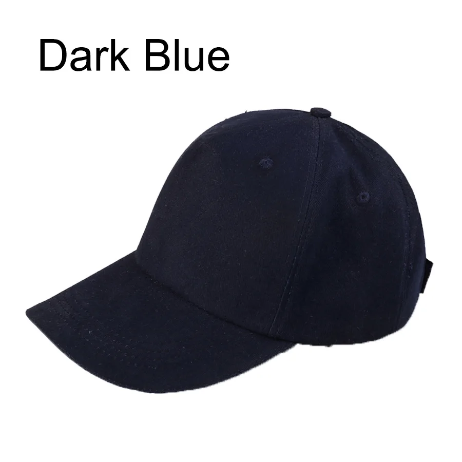 Бейсболка на заказ, хлопок, принт логотипа, фото, вышивка, повседневные однотонные кепки черного цвета, бейсболка, настраиваемая Мужская и женская - Цвет: dark blue