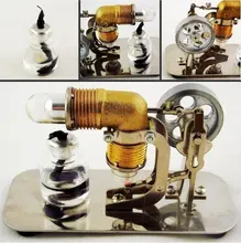 Mini Hot Air Stirling Engine Motor Model Educational Toy Kits Electricity HA001