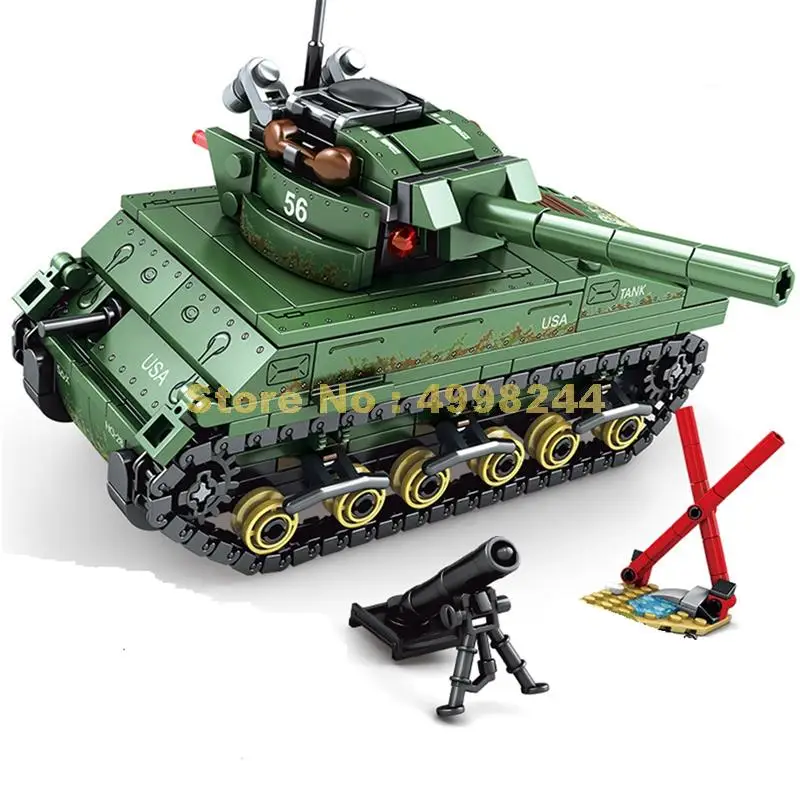 427 шт. m4 sherman Танк Империя ww2 Вторая мировая война военные 3 строительные блоки